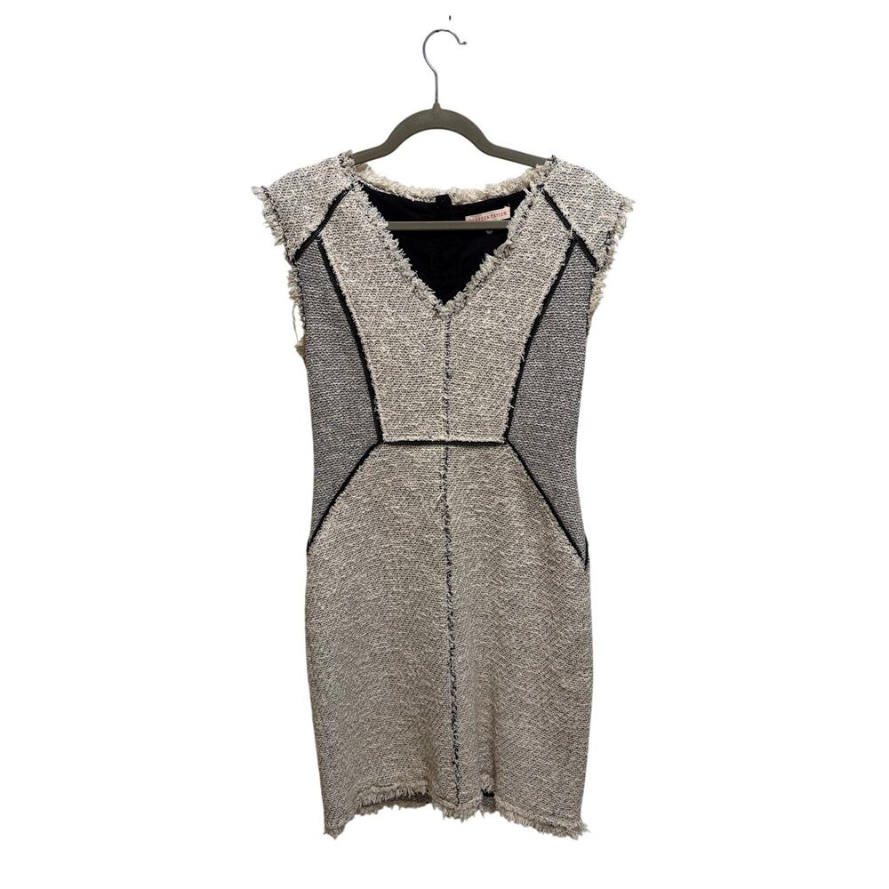 Rebecca Taylor Tweed Frayed Sheath Dress Women's Size 6 Preppy Career